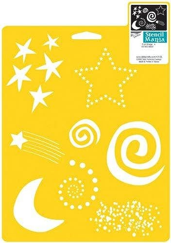 Delta Creative Stencil Mania Stencil, 7 by 10-Inch, 970810710 Fun Shapes