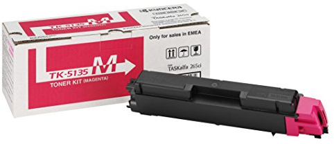 Kyocera TK-5135M Toner Drucker Magenta. Original Tonerkartusche 1T02PABNL0. Drucker Toner kompatibel für TASKalfa 265ci, TASKalfa 266ci. Druckertoner für bis zu 5000 Seiten | Drucker Toner kompatibel für TASKalfa 265ci, TASKalfa 266ci. Tonerkartusche