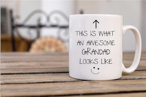 60 Second Makeover Limited Awesome Grandad Mug V2 Gift: Perfect Christmas Fathers Day or Birthday Present Grandparents - Unique Funny Grandad Mug for Fathers Day.