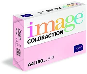 Image Coloraction Tropic - farbiges Kopierpapier - DIN A4, 210 x 297 mm, 160 g/m² - buntes, holzfreies Druckerpapier für Kopierer - 250 Blatt - Hellrosa