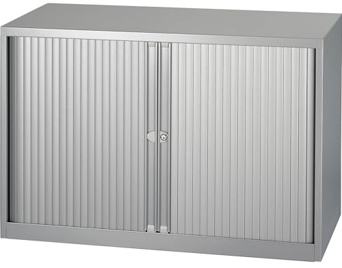 BISLEY | Euro-Rollladenschrank | Breite 1000 mm | 1 Fachboden | silber