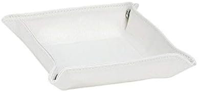 Andrea House - Bandeja Ef. Piel Blanca 16X16X4Cm. (AX62321)