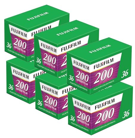 Fujicolor C200 Lot de 6 films pour appareil photo 36 poses 35 mm