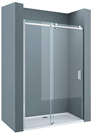 doporro Duschtür Nischentür dusche Duschabtrennung Duschkabine 100x195cm ESG-Sicherheitsglas Duschtür aus Klarglas teilgerahmt inkl. NANO-Beschichtung Teramo4