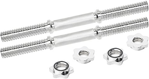 Bad Company Chrom Kurzhantelstange inkl. Sternverschlüssen 30/31 mm I 2 Stück - 40 cm