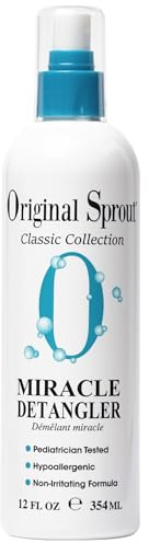 Haarentwirrungsspray – Original Sprout Miracle Detangler Spray für Babys und Kinder – Schnellverschluss-Formel angereichert mit Calendula, Rosmarin und Jojoba-Protein für seidiges, glattes Haar – 354