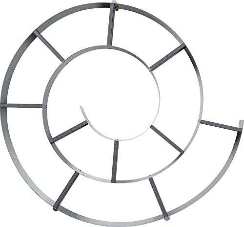 Kare Design Wandregal Snail, Silber, CD-Regal, Durchmesser 75cm, Rund, Hängend, Stauraum, Wohnzimmer, Kinderzimmer, Arbeitszimmer, Stahl
