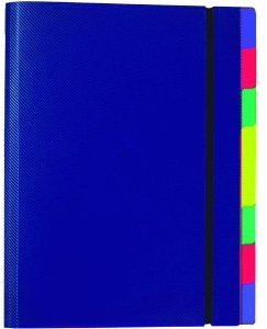 Foldersys Ordnungsmappe A4 PP 8 Fächer blau