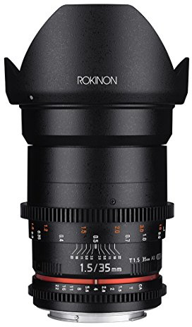 Rokinon 35 mm T1.5 Cine DS Objektiv für MFT | Kino-Objektiv bietet reibungslosen manuellen Fokus und konsistente optische Leistung für professionelle Videoproduktion.