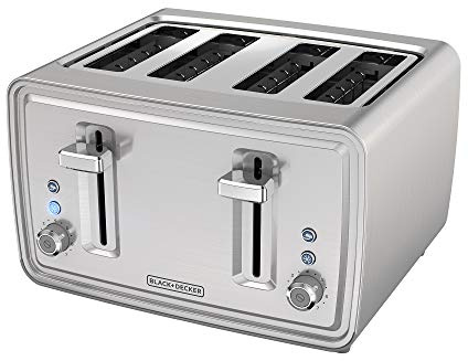 BLACK+DECKER 4-Slice Toaster, Stainless Steel, TR4900SSD