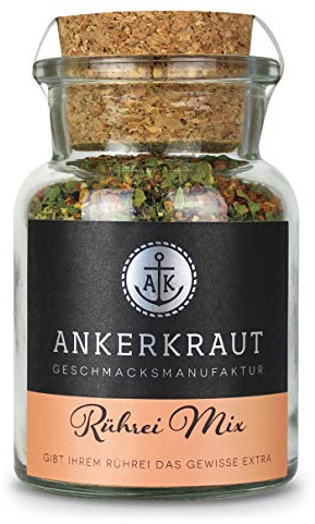 Ankerkraut Rührei Gewürz, für Omelette und Rührei, auch für Veganer und Vegetarier, zuckerfrei, 80 g im Korkenglas