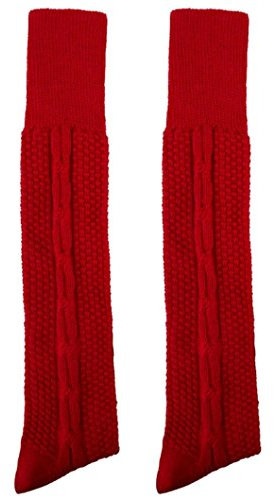 TippTexx 24 Oktoberfest, 2 Paar Kniebundhosen-Strümpfe, Trachtenmode, Rot, 43/46