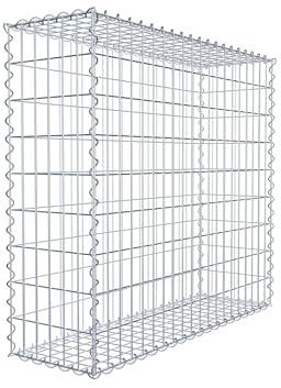 GABIONA - Gabion 100 x 90 x 30 cm – Gabionkorg för stenar från 45 mm kornstorlek – maskstorlek 5 x 10 cm – korrosionsbeständig