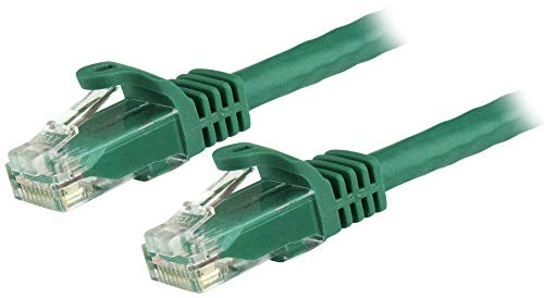 StarTech.com 5m CAT6 Ethernet Cable - Green CAT 6 Gigabit Ethernet Wire -650MHz 100W PoE++ RJ45 UTP Category 6 Network/Patch Cord Snagless w/Strain Relief Fluke Tested UL/TIA Certified (N6PATC5MGN) | Gold-plated RJ45, Patch Cable, Ethernet Cord, 250Mhz, UTP, Strain Relief, 10Gbps speeds, 24AWG copper, UTP Network