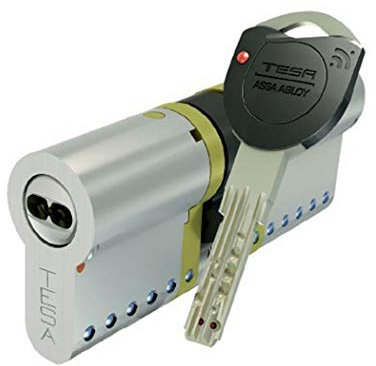 Tesa Assa Abloy TK154040L - Cilindro de alta Seguridad TK100, Latonado, 40 x 40 mm
