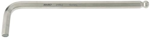 Hazet Winkelschraubendreher 2105LG-07, Innensechskant Profil, SW 7 mm | Abtrieb Innensechskant Profil, Chrom-Vanadium, vernickelt, SW 7 mm, Länge l1 197 mm, Länge l2 41 mm, 75 g