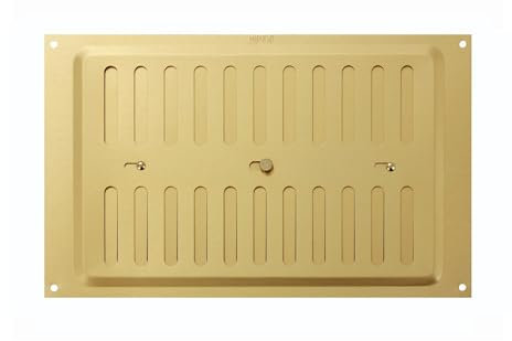 MAP Hardware 946-33 Metal Adjustable Air Vent 9 x 6, Double Brick Hit & Miss Grille Cover (229mm x 152mm), Gold