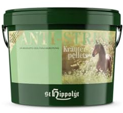 St. Hippolyt Anti-Stress Kräuterpellets | 3 kg | Ergänzungsfuttermittel für Pferde | Mit Baldrian