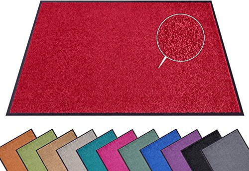 Hanse Home Fußmatte (S-XXL) 60x180cm – 12 Farben – Fussmatte Outdoor Schmutzfangmatte Türmatte Waschbar & Wetterfest rutschfest für Eingangsbereich & Außenbereich – Bordeaux
