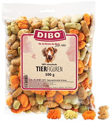 DIBO Tier-Figuren - der schmackhafte Hundekeks für zwischendurch - schonend zubereiteter Hundekeks für ihren Hund - 500g Beutel