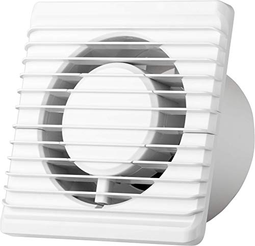 Badventilator Ø 125 mm in weiß MKK-PLANET Lüfter Ventilator Front Wandlüfter Badlüfter Ventilator Einbaulüfter Bad Küche leise 12,5 cm