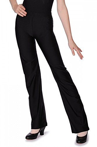 Roch Valley kvinnor nylon/lycra utsvängda ben jazzbyxor Svart L