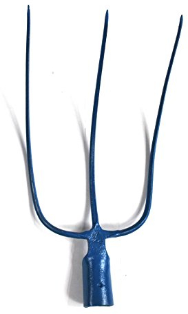 Angelo B 03.07.01 Forca Fieno 3 Denti senza Manico, Blu
