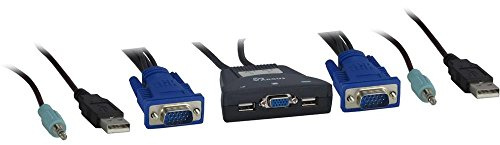 Inter-Tech KVM-LS-21JA commutateur écran, Clavier et Souris Noir
