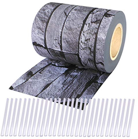 Plantiflex Sichtschutz Rolle 35m Blickdicht PVC Zaunfolie Windschutz für Doppelstabmatten Zaun (Schiefer)