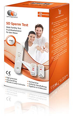 self-diagnostics Spermientest für Männer – Sperma Test zum Nachweis der Zeugungsfähigkeit – Fruchtbarkeitstest Bestimmung der Fertilität – misst Spermien Konzentration - Spermien Schnelltest