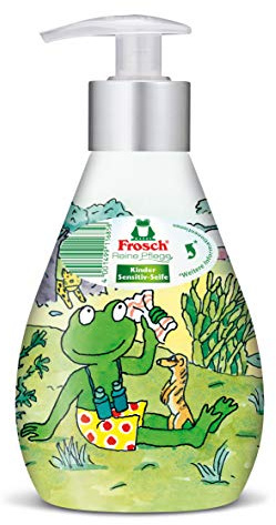 Frosch Reine Pflege Kinder Sensitiv-Seife, Flüssigseife, pflegende Handseife zur sanften und hygienischen Reinigung, in versch. Motiven, 300ml, 6er Pack (6 x 300 ml)