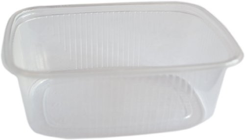 250 Stück Verpackungsbecher GO 200ml eckig pp transparent mit Deckel