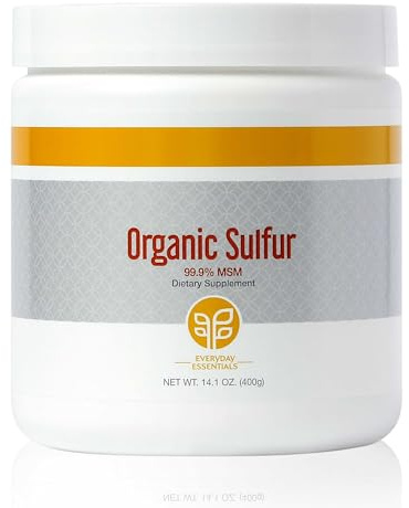 PURE Organic Sulfur Powder | 14.1 oz | Premium MSM Supplement for Joint Support, Skin Care & Hair Growth | 99.9% MSM | Vegan Joint Support Supplement & Hair Supplement, MSM Powder