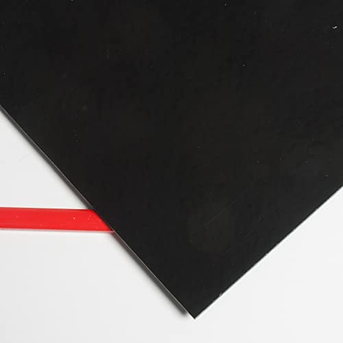 Plancha de metacrilato opaco negra 60 x 50 cm, 3 mm grosor, placa rígida de acrílico PMMA para manualidades, rotulación, decoración y construcción.