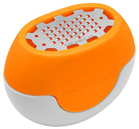 Microplane Flexi Zesti Rallador para Cítricos, Acero Inoxidable, Naranja, 7.62x3.81x5.72 cm