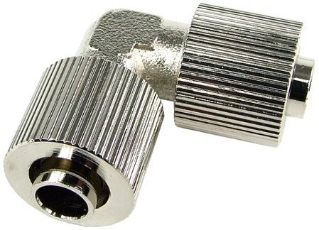 10/8mm L Schlauchverbinder - kompakt - silber nickel