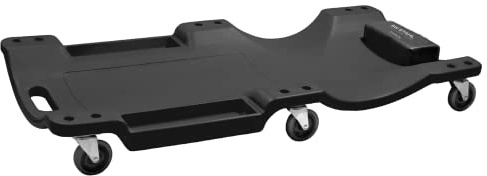 SW-Stahl 20950L Montagerollbrett - Ergonomische Roll-Liege bis 130 kg | Profi Werkstattliege aus Kunststoff mit 6 Rollen, seitlichen Ablageschalen für Kleinteile und 101 cm Gesamtlänge