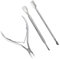 TRIXES Kit para el Cuidado de la Cutícula - 3 Piezas - Pinza Cortadora para Cutícula - Empujador y Arreglo - Acero Inoxidable