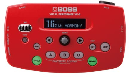 Boss VE-5 Vocal Performer Effect Processor (Red)