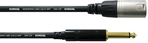 CORDIAL - CCM 10 MP CCM 10 MP Cavo microfonico sbilanciato della lunghezza di 10 m con un connettore XLR maschio 3 poli e un connettore Jack TS (Mono)