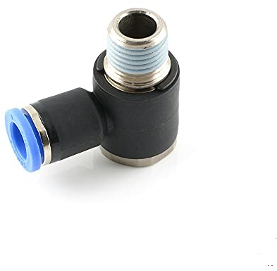 L-Steckverschraubungen mit Außensechskant Winkel Steckverbinder Druckluft Pneumatik (R 1/2 - 10 mm)