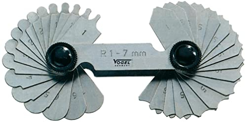 Vogel Radienschablone 15 Blatt, 15,5-25,0 mm, 472107.0
