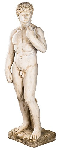 Birendy Väderbeständig, jättetung (14 kg staty, 108 cm hög, SYL-A 14014L - Michelangelos David, trädgårdsfigur, dekorativ figur, staty, mytologi, figur, byster, dekorationsfigur för inomhus- och