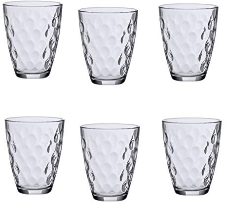 Bormioli Rocco Lot de 6verres à jus élégant Transparent d'eau 390mL fabriqué en Italie