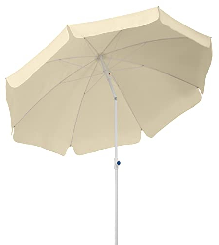 Schneider Sonnenschirm Ibiza, natur, 200 cm rund, 680-02, Gestell Stahl, Bespannung Polyester, 2.1 kg