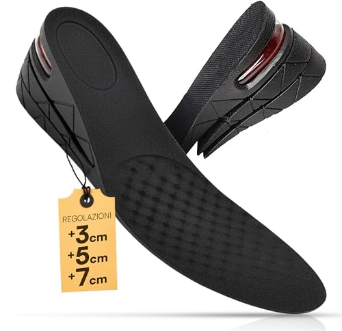 TEMPO DI SALDI Solette Alzatacco Plantare Componibili +3 +5 +7 Cm Alza Statura Regolabile