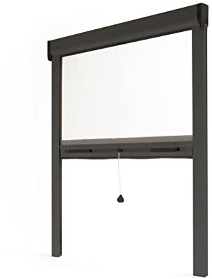 Store moustiquaire enroulable fenêtre LUXE ALU - Anthracite RAL7016 - L1500 x H2200mm