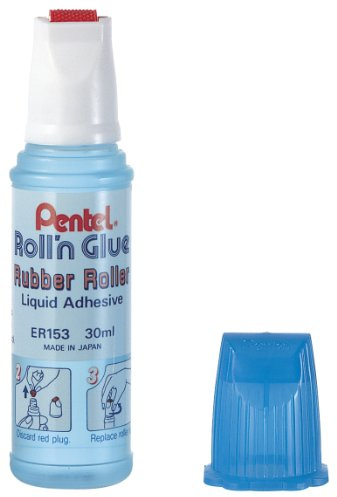 Pentel ER153-SG Rollkleber Roll'n Glue ER153-GS, Inhalt: 30 ml