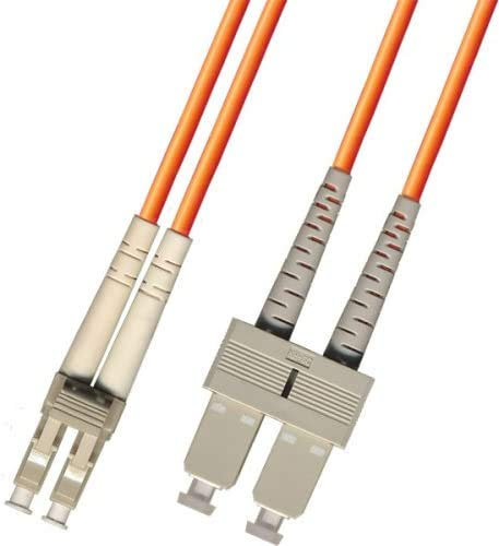 Cavo a fibre ottiche duplex multimodale da 3 metri (50/125) - LC a SC - Arancione