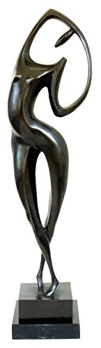 XXL Skulptur - Kontemplation - Großer Abstrakter Frauenakt - Bronze/Marmor - Milo - Moderne Kunst Figur - Bronzefigur - Bronzeskulptur